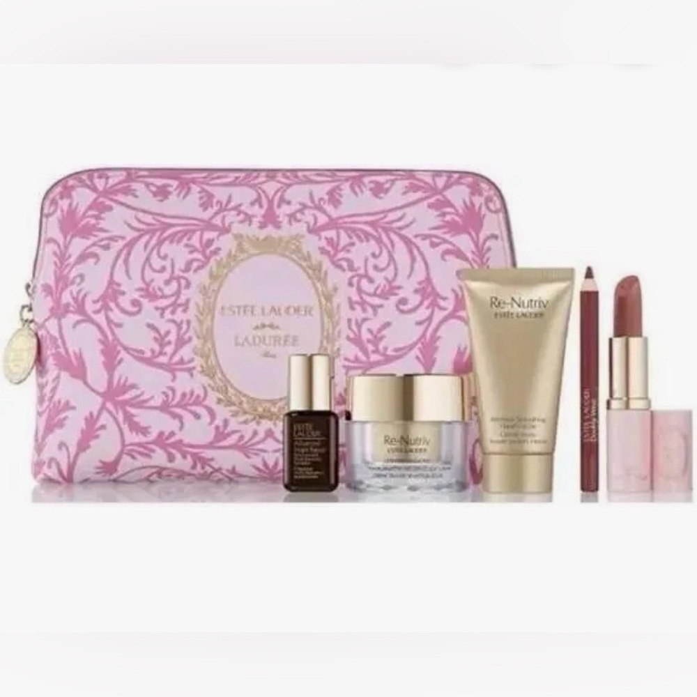 Limited Edition Estee Lauder X Ladurée 6 Pc Re-Nutriv Gift Set New/Sealed